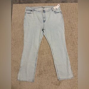 Abercrombie & Fitch Women's Light Blue Straight Leg Jeans